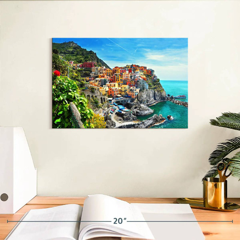 Ravi, ville de Manarola en Italie, H 8 po x l 12 po