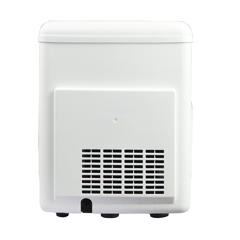 Frigidaire, 26 lb Machine à glace de comptoir rétro, glace en forme de balle, blanc avec or rose, Blanc/Or rose