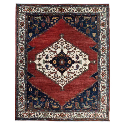New Turkmen Afghan One-of-a-Kind Rectangle 9'2" X 11'11" Area Rug