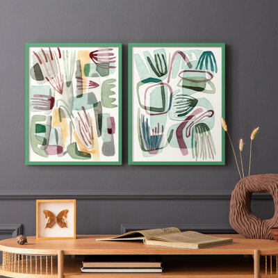 Sea Abstract I-Premium, reproduction encadrée - prête à être accrochée - aucun clou requis - aucun clou requis