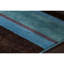 Tapis rayé en laine tissé à la main bleu / gris Linley-845192185