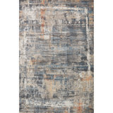 Houten Abstract Slate/Apricot Area Rug