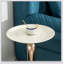 Table d'appoint ronde compacte pour les petits espaces, idéale comme table basse de salon ou de bout avec un design élégant et durable