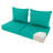 25.6 x 25.6 In Patio Furniture Cushions set of 2, Fade Resistant Outdoor Seat Cushions witj 4 pairs of Ties, Deep Seat Cushion for Seat Patio Chairs, Rattan Furniture, Wicker Seating, outdoor Adirondack Chair, Navy Blueturquoise-123052610-123052623