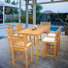 6 - Person Teak Wood Patio Dining Set with Rectangular Table , Cushions Included