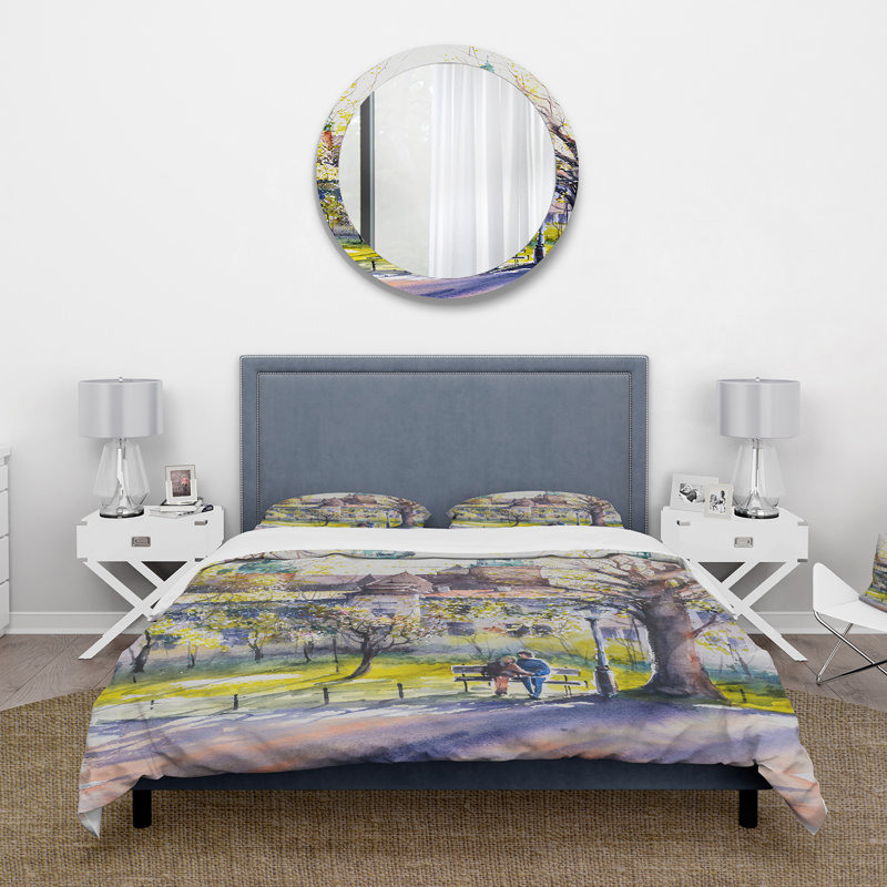 Ensemble de housse de couette Country - microfibre en polyester, Housse de couette pour très grand lit et 2 très