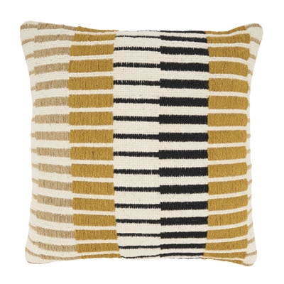Housse de coussin dynamique à rayures géométriques
