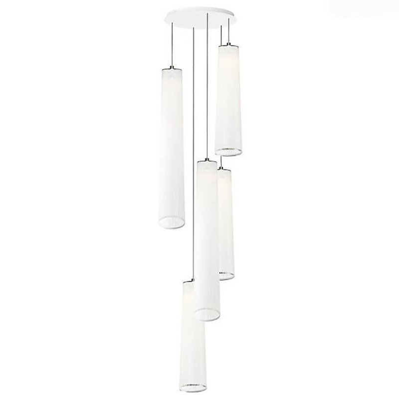 Solis Chandelier Mix, White, 150" H x 30" W x 30" D
