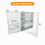 Armoires à pharmacie à DEL avec rangement moderne en aluminium 24 x 30 pour salle de bain