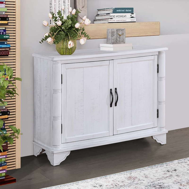 Versatile Console Table with Storage Options and Quality Materials for Home Decoration, Antique White