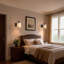 Applique murale avec abat-jour en tissu pour chambre à coucher Farmhouse-889776617