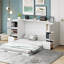 Lit escamotable avec tiroirs, armoires et ports USB, rangement spacieux, cadre de lit-730445803