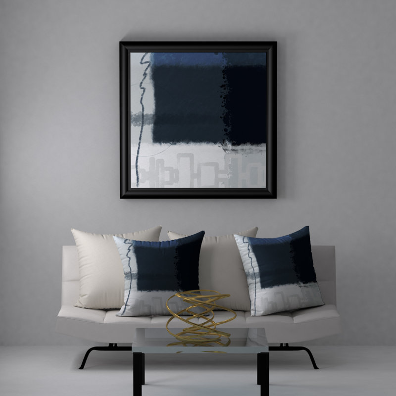 Abstract Throw Pillow, 24" H x 24" W