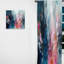 Bleu et rose Explosion Abstract - Rideau occultant abstrait - 1 panneau-112761411
