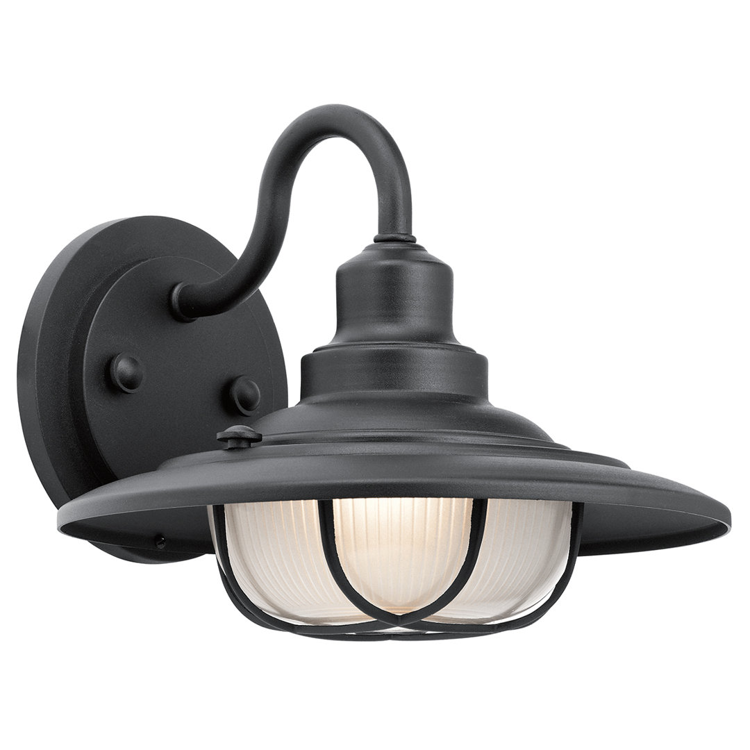 Elizabeth Textured Black Outdoor Barn Light Breakwater Bay 