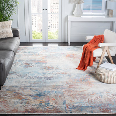 Tapis bleu / beige Curlee