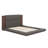 Floor Upholstered Platform Bed With Extended Wood Headboard & Bedside Shelf-1961818785