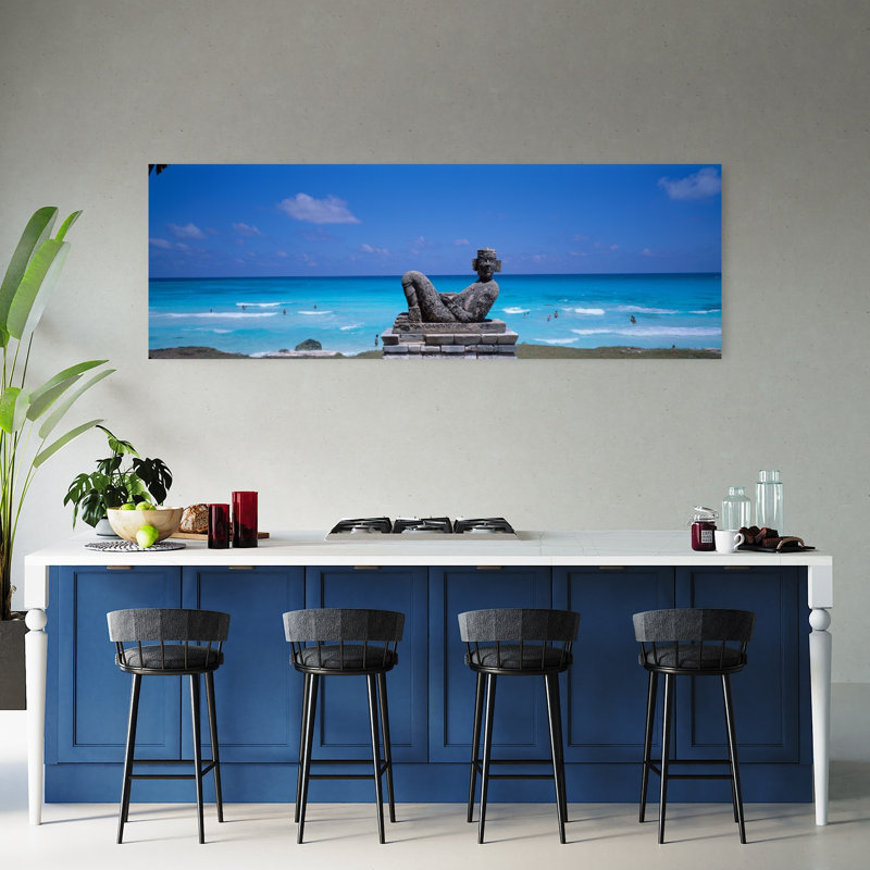 Autel Chac Mool, Cancun, Mexique, plage tropicale, art mural, H 60 po x l 20 po