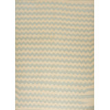 Chevron Area Rug in Beige/Light Blue