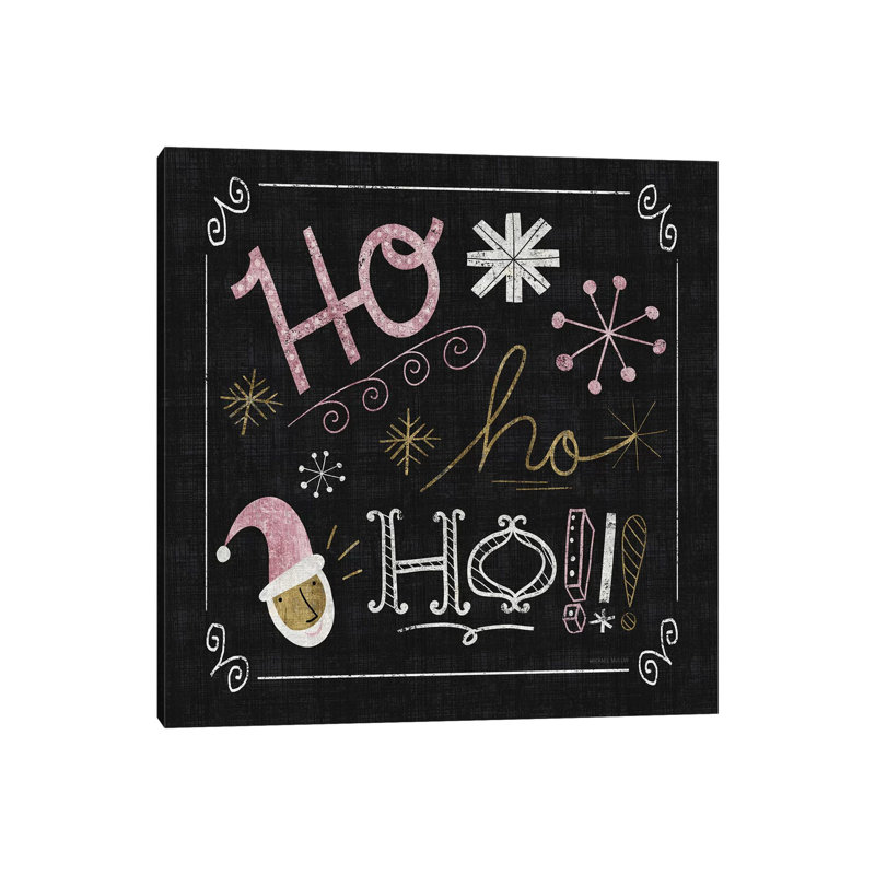 Quirky Christmas Santa Metallic by Michael Mullan - Wrapped Canvas Print, 66.04 cm H x 66.04 cm W x 1.91 cm D