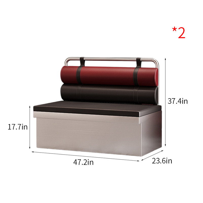 Banc rembourré en similicuir Modern Modern
