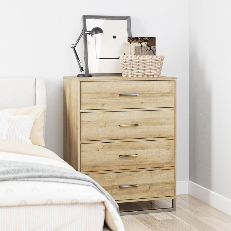 Commode 4 tiroirs l 31,2 po, Naturel