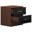 Eva High Gloss 2 Drawer Bedside Table - H: 48.5cm x D: 39.5cm x W: 45cm-27474069