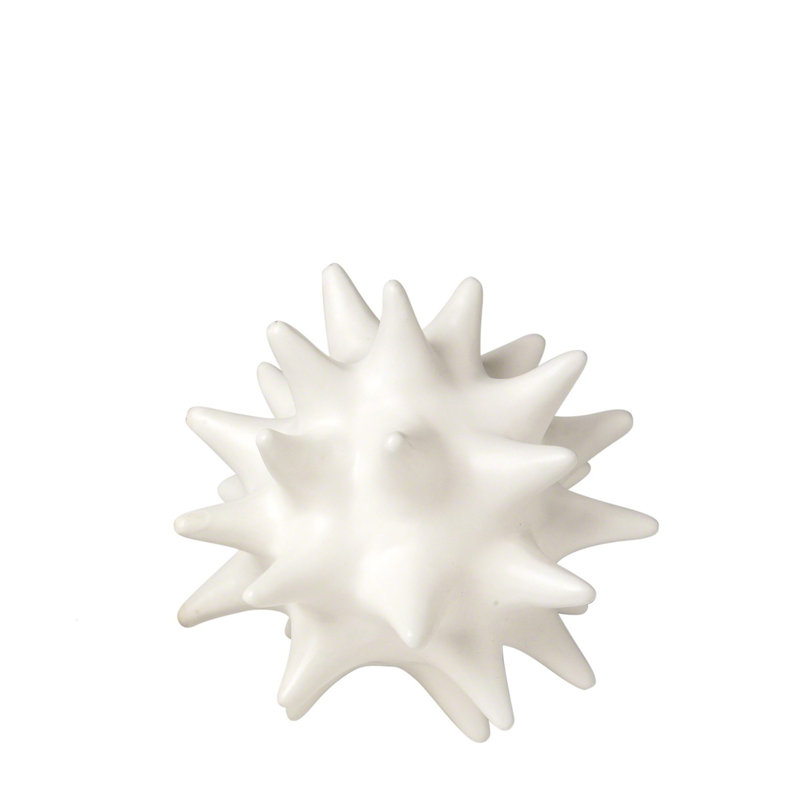 Urchin, 7" H x 7" W x 7" D, Matte White