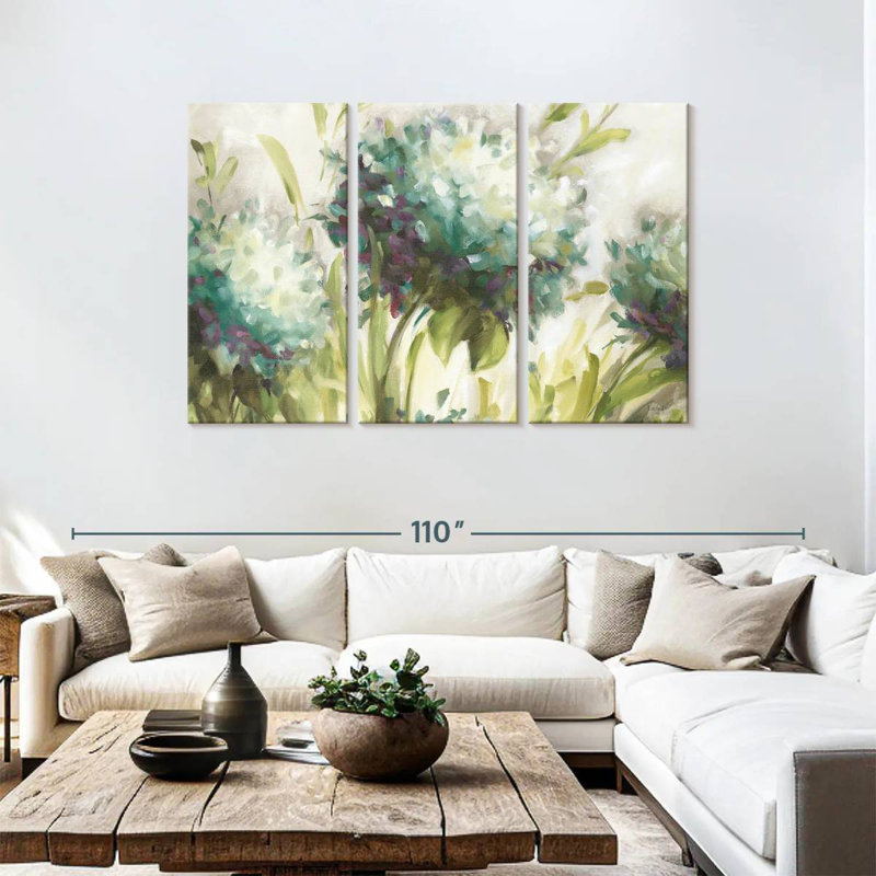 Harnek Hydrangea Field I, 48" H x 74" W