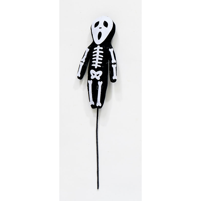 Figurine squelette 6,5 "d'Halloween sur un choix floral de 7", ensemble de 6