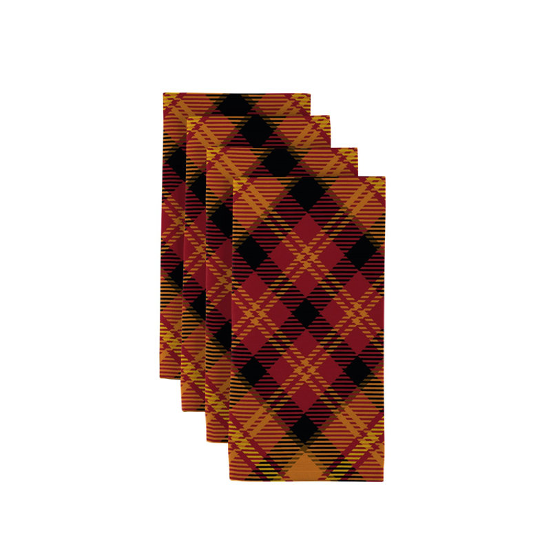 Polyester Plaid Square Napkin