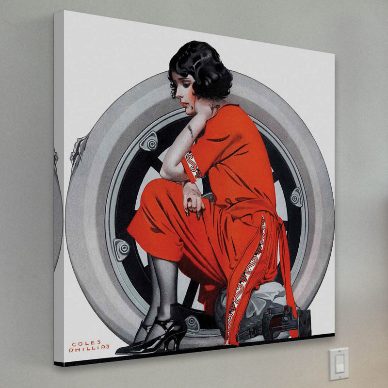 « flat band » par coles phillips, affiche rétro sur toile tendue Vintage Fashion, H 18 po x l 18 po x P 1,5 po