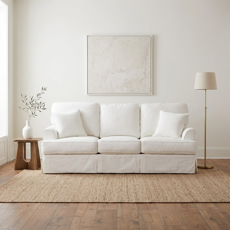 Elenora 88'' Slipcovered Sleeper Sofa