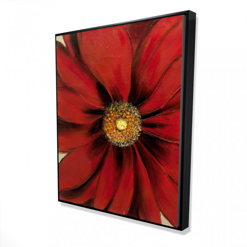 Red Daisy Print On Canvas