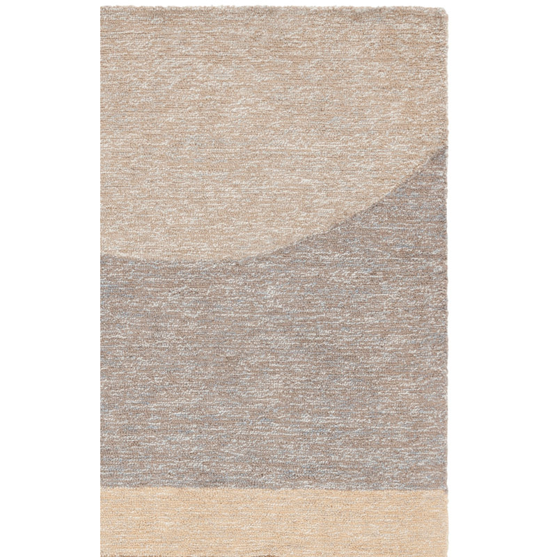 Tapis abstrait en coton et jute touffeté à la main AnyelaHand, Rectangle 8 pi x 10 pi