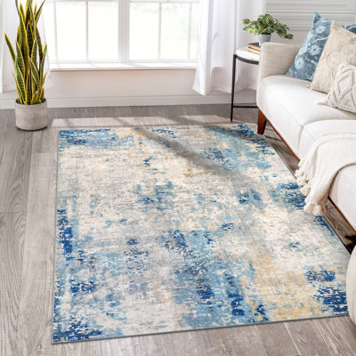 Tapis lavables abstraits modernes pour la chambre à coucher Kayo
