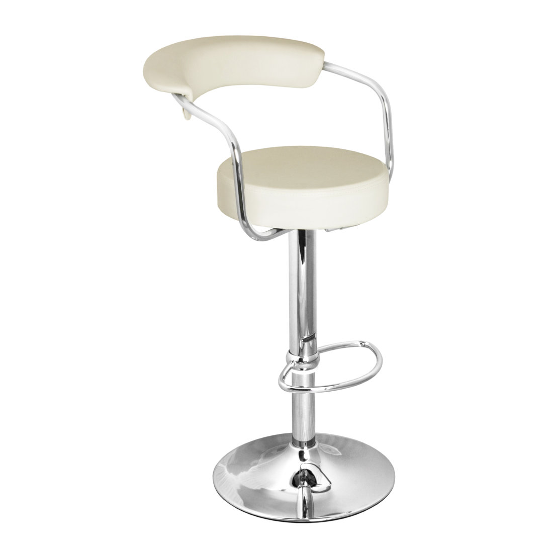 Zenith Swivel Upholstered Adjustable Height Counter Stool with Metal Frame