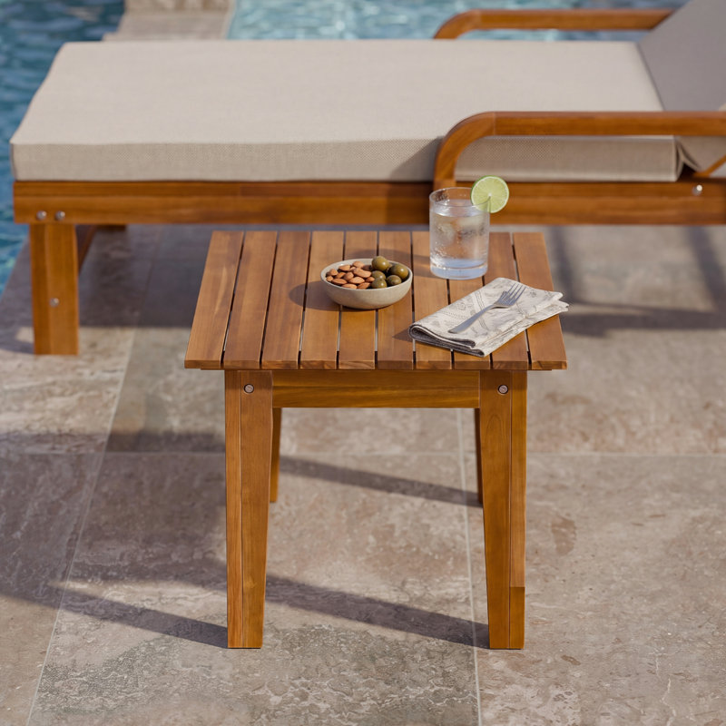 Table basse Verana - Table basse d'extérieur en bois d'acacia massif et résistant aux intempéries