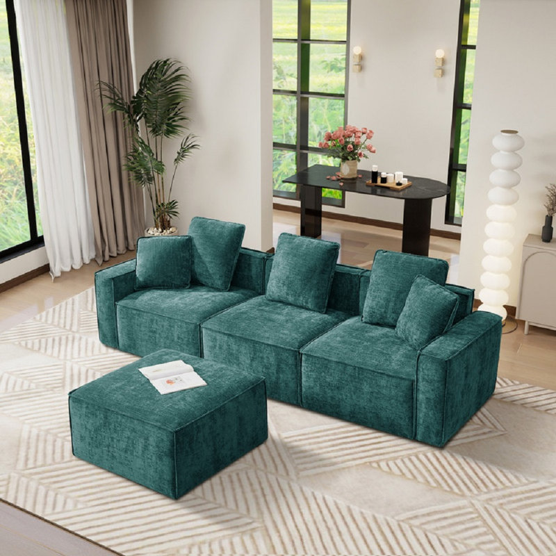 Canapé modulaire Makassar, Polyester vert