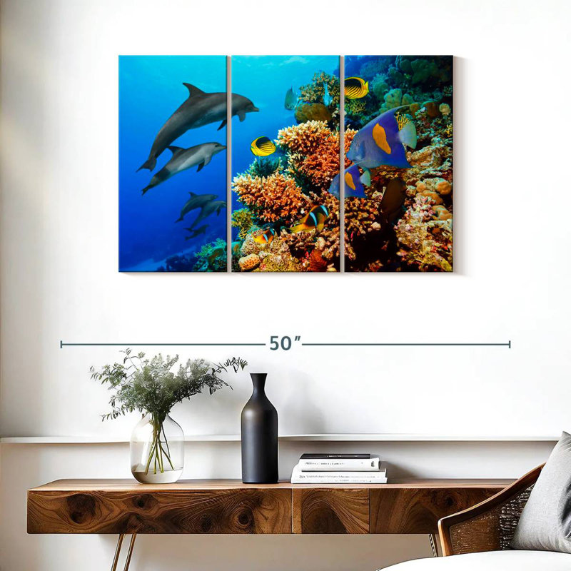 Brampt Reef Sea Life, H 24 po x l 38 po