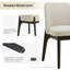 Ensemble de chaises de salle à manger rembourrées en polyester 19,5 po Bason avec pieds en bois massif noir Bason-923742-8294640