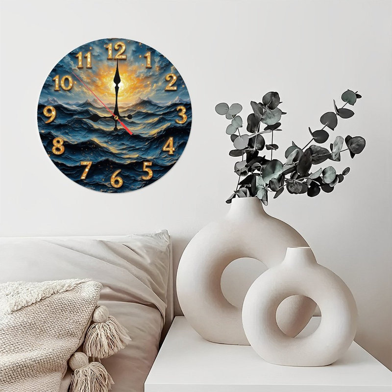 Horloge océan 1 à 12