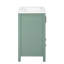 Rangement de salle de bain en céramique 24 po - Meuble-lavabo autoportant avec cuve à haute température de conception moderne pour des salles de bain hygiéniques
