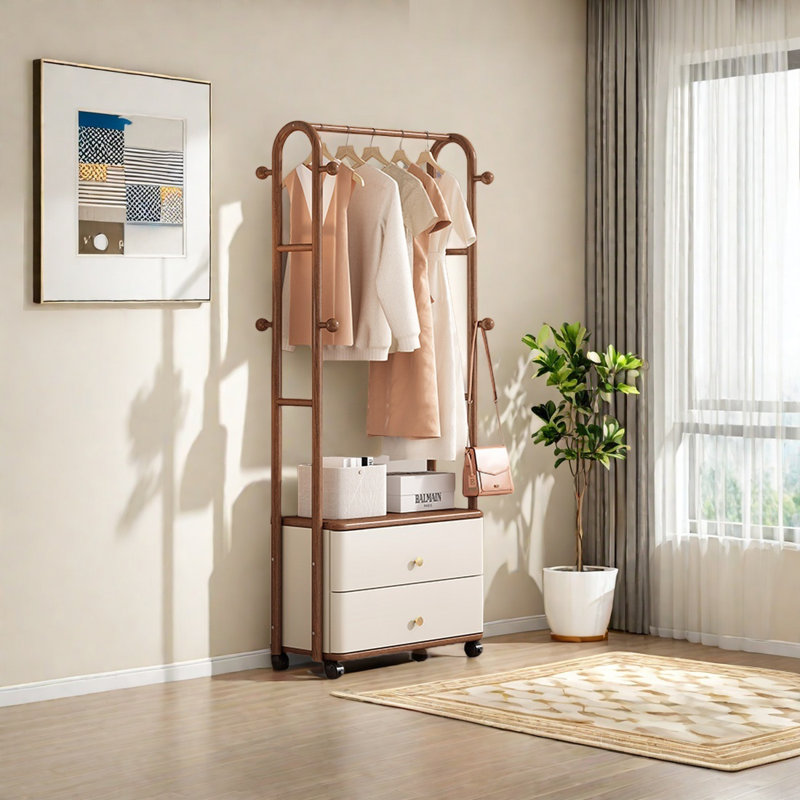 Versatile Closet with Drawers, Walnut