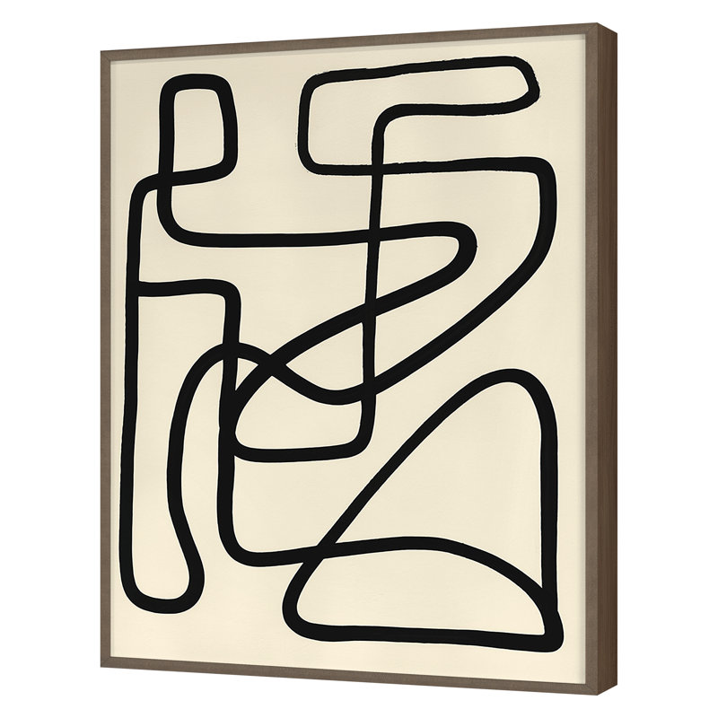Smooth Moves 3 Print by Kyle Goderwis, 46" H x 34" W x 1.5" D, Walnut