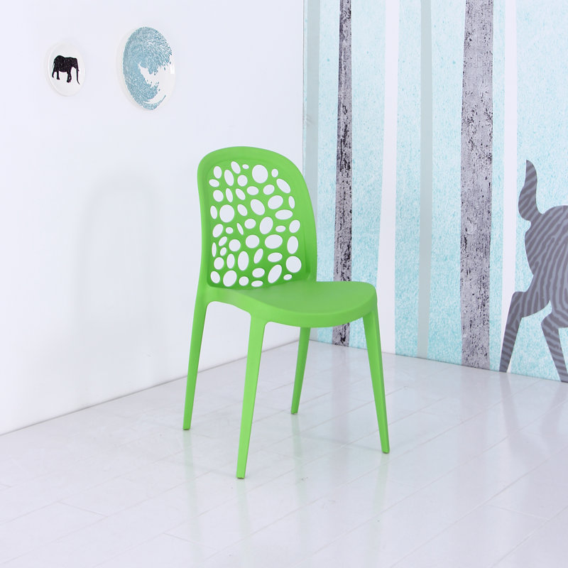 18'' H Stacking Side Chair, Green