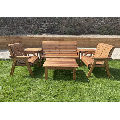 Zierikzee Rectangular 5 - Piece 4 - Person Outdoor Table Set