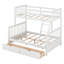 Lit superposé simple au-dessus de double avec 2 tiroirs de rangement, lit superposé en bois massif avec échelle et garde-corps, peut être séparé en 2 lits-993839624
