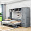 Lit escamotable en bois avec tablettes et tiroirs Nodine-1434812080-1434812087