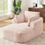 Chaise surdimensionnée en velours côtelé rose, chaise longue, sans assemblage, coussin moelleux pour appartement, conception de salon, salon confortable